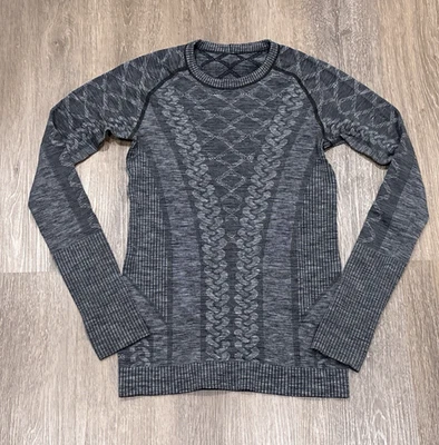 Pullover Lululemon Rest Less para mujer 4 jaspeado negro gris capas top Foto 1 de 4