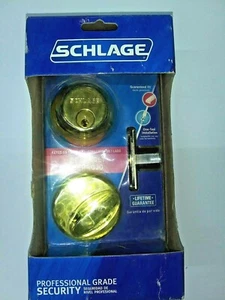 NIB Schlage Artisan Series Maximum Security Deadbolt Antique Brass Grade 2 Safe - Picture 1 of 4
