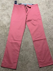 Polo Ralph Lauren Men’s 33 x 32 Stretch Slim Fit Red NWT - Picture 1 of 12