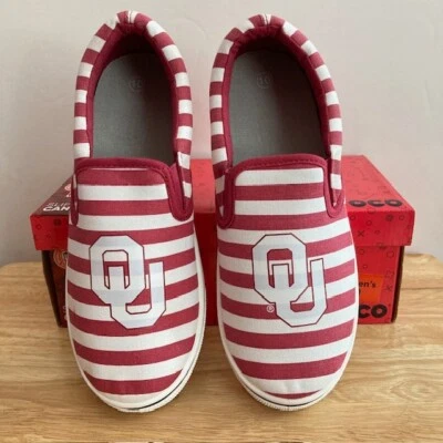 OKLAHOMA SOONERS FOCO NCAA Oficial "Diapositivas de Lona Deslizables" (Mujer Talla 10) Foto 1 de 4