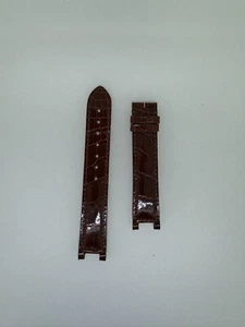 Hadley Roma fit CARTIER Pasha 20M brown deployment Alligator watch band strap - Picture 1 of 2