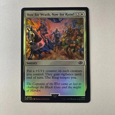 Magic the Gathering LoTR #24 Now For Wrath Now for Ruin Foil - Image 1 of 2