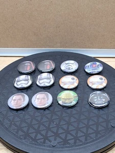 1" SET OF 12 DISNEY Star Wars LAPEL BUTTON PIN - Picture 1 of 6