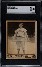 1940 Playball JIMMIE FOXX #133 Boston Red Sox HoF Vintage SGC 1 