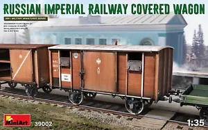 Miniart 39002 RUSSIAN IMPERIAL RAILWAY COVERED WAGON 1/35 scale - Picture 1 of 12