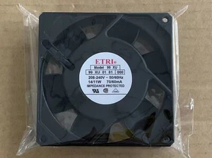 1pcs ETRI 99XU0181000 208-240V 14 / 11W 92 * 92 * 25MM AC cabinet fan - Picture 1 of 6