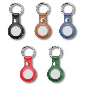Leder Air Tag Schutzhülle Case Cover mit Schlüsselanhänger Ring Halter Ledertasche - Bild 1 von 7