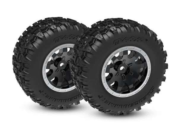 Traxxas 10770-STBLK Tire and Wheel Black Satin, Sledgehammer - Image 1 of 1