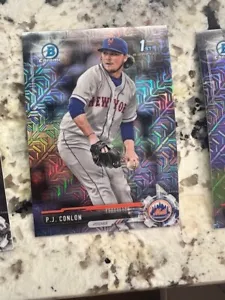 2017 Bowman Chrome Mega Box Refraktor Karte New York Mets PJ Conlon #BCP11 - Bild 1 von 1