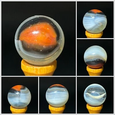 Vintage Vitro Agate Bulls Eye Marble  .63” NM(+) - Image 1 of 4