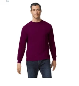 Unisex Heavy Cotton™ Long-Sleeve T-Shirt - Maroon-Medium - Picture 1 of 4