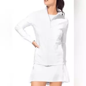 NWT EleVen Venus Williams White Break Point Full Zip Athletic Jacket - Size L - Picture 1 of 7