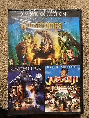 3-Movie Collection,Jumanji (1995) Zathura (2005) Goosebumps (2015) DVD NewSealed - Image 1 of 2