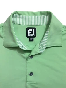 FootJoy FJ Stretch Golf Polo Shirt Men Size Medium Sea Green Casual Short Sleeve - Picture 1 of 16