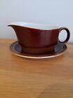 Poole Pottery Chestnut Gravy Boat With Drip Tray