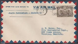 Canada FFC - Mar 3, 1930 North Battleford to Saskatoon, SK - Imagen 1 de 1