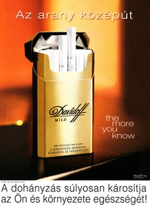 DAVIDOFF CIGARETTE AD #2 RARE VINTAGE OUT OF PRINT FOREIGN - Picture 1 of 2