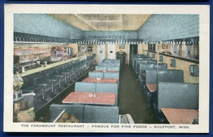 Gulfport Mississippi mi Paramount Restaurant Postcard - Picture 1 of 2