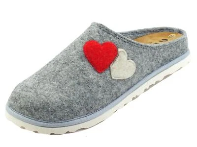 InBlu CS000035 Argento Pantofole per Donna in lana cotta con sottopiede in nabuk - Immagine 1 di 3