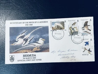 Bermuda 1985 Birds FDC CRAWL POSTMARK - Image 1 of 2