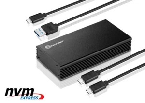 USB 3.1 to M.2 NVMe PCIe M-Key SSD Enclosure JMS583 3.0 - Picture 1 of 7