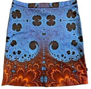 Todd Oldham TO2 Rare Vintage Polyester Graphic Print Heat Map? Minirock Größe M - Bild 1 von 9