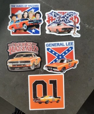 Dukes Of Hazzard STICKERS VARIETY PACK OF FIVE *WORLDWIDE 🌐SHIPPING* - Image 1 of 4