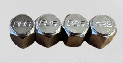 Juego de 4 tapas de válvula de aire originales BBS piezas de reparación japonesas plateadas P5615011 JDM Foto 1 de 4