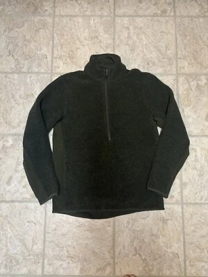 Lululemon Tundra Trek Men’s Green Wool Pullover Sweater Size Medium 1/2 Zip - Image 1 of 4