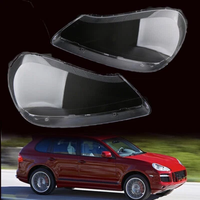 Пара прозрачных пластиковых чехлов на линзы фар для Porsche Cayenne 2008 2009 2010 годов выпуска - Изображение 1 из 4