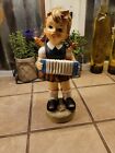 Vintage Enesco Figurine...Girl Playing A Acordion...9.5 Inches Tall Really Cute