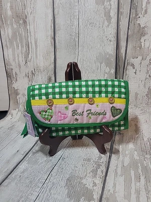 Cartera Bandolera MAGGI B Verde Cuadros Guinga Best Friends Acolchada Nueva con Etiquetas Foto 1 de 4