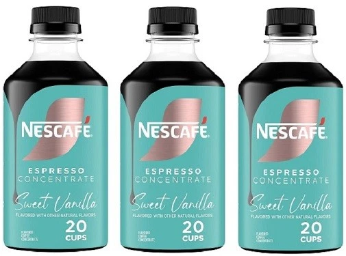 6 Bottles NESCAFÉ Espresso Concentrate Sweet Vanilla Instant Espresso Coffee Co