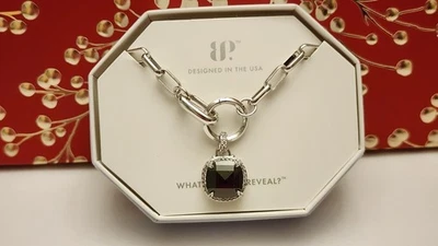 Collar Bomb Party Eternal Light Negro Ónix Circonita cúbica Rodio NK11605 Foto 1 de 3