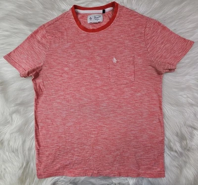 Camiseta Penguin Munsingwear Coral Manga Corta Algodón Hombre Bolsillo Frontal (L) Foto 1 de 4