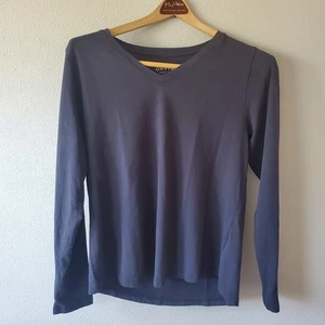 Orvis Perfect Tee Relaxed Fit 3/4 Sleeve Women's Medium Pima Cotton Black - Picture 1 of 6
