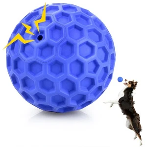 Indestructible Squeaky Dog Ball, Relieves Anxiety, Cleans Teeth, Interactive ... - Picture 1 of 8