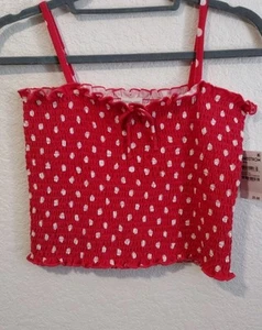 Tucker And Tate Girls Halter Top Size Medium 8 10 Red Bittersweet Polka Dot New - Picture 1 of 8