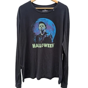 Halloween Michael Myers Blue Moon schwarzes Langarm T-Shirt Gr. 3XL - Bild 1 von 5