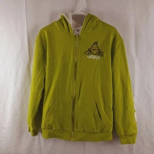 Grinch Size Adult Medium Green Thick Jacket Zip Up Christmas Coat Hooded - Picture 1 of 18