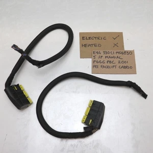 PAIR BMW E46 CABRIO Front Seat Electrical Loom Plugs Cables ELECTRIC ADJUST - Picture 1 of 8