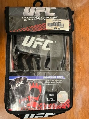 UFC MMA открытый ладони перчатки размер большой / XL взрослых красный и черный совершенно новый 2009 - Изображение 1 из 4