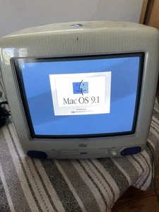 Apple iMac 1998 fioletowy komputer stacjonarny M4984 działający vintage - Zdjęcie 1 z 15