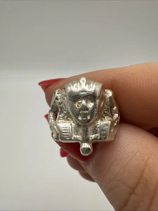 Vintage 50er Jahre Sterling Silber King Of Egypt TUT Ring Sammlerstück J 1/2 - Bild 1 von 6