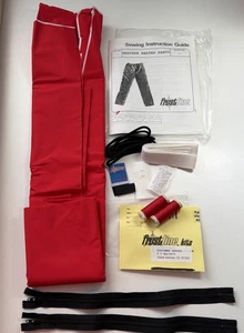 Vintage Frostline Sewing Kit WEATHER BEATER PANTS PreCut Fabric Kit - RED Small - Picture 1 of 15