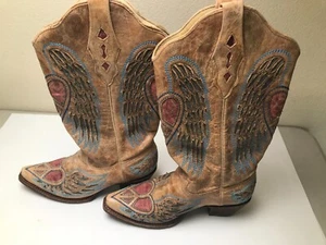 Stivali western Corral A1976 donna fantasia intarsiata taglia 8 M con piede sella antico - Foto 1 di 6