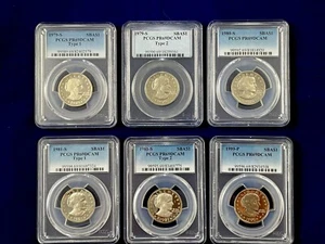 1979-1981, 1999 PCGS Susan B Anthony PR 69 DCAM Set (6 coins) - Picture 1 of 14