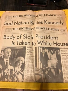 Richmond News Leader Section Nov 1963 Body Slain Pres AND Nation Buries Kennedy - Bild 1 von 22