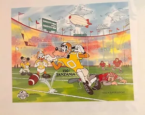 Disney Stamp Goofy Tanzania Football 1988 Have a Super Sunday MNH - Picture 1 of 1