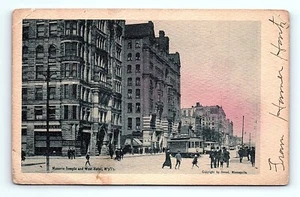 Postcard UDB Minnesota Masonic Temple & West Hotel Minneapolis, MN 1909 - Picture 1 of 3